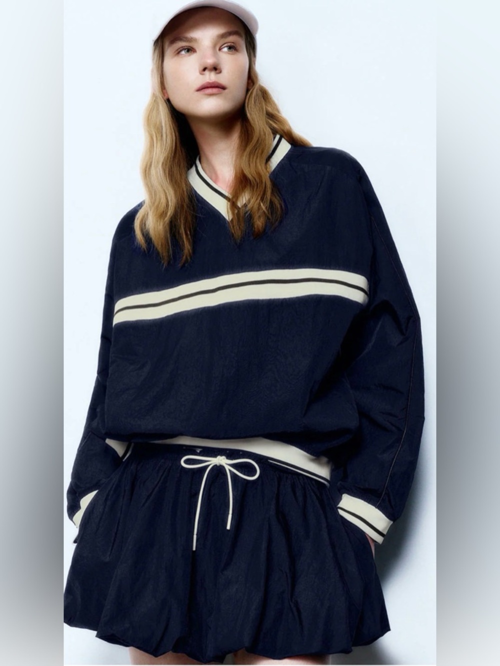 Urban Revivo Navy Overhead Neck Shirt – Size S